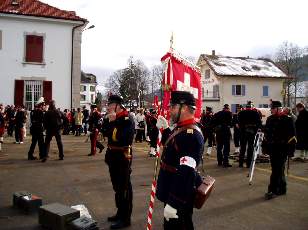 Commémoration 1 février 1871, l'armée du Général Bourbaki entre aux Verrières