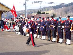Commémoration 1 février 1871, l'armée du Général Bourbaki entre aux Verrières