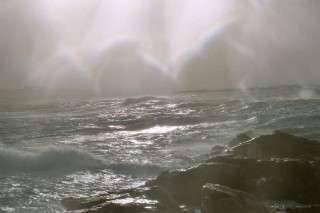 Temp�te avec mar�e haute en Bretagne